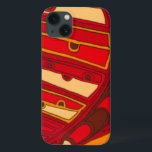 iPhone 13 Coque Panneau orange abstract<br><div class="desc">A surréaliste dream, these brightly colored abstract orange look like melted wax flowing through a canvas. A Jennifer Goldberger creation, this work is amazing in its imaginative use of color and lines . Le Yours today !</div>