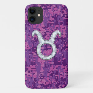 Coque iPhone 11 Panneau Pearl Like Taurus Camouflage numérique ros