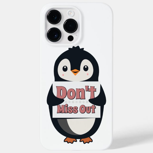 Coques Case-Mate iPhone Panneau Pingouin : Ne Manquez Rien (Verso)