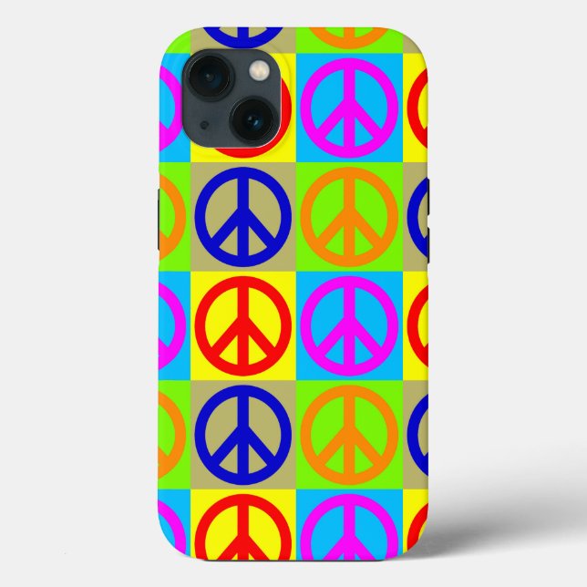 Coques Case-Mate iPhone Panneau Pop Art Peace (Verso)