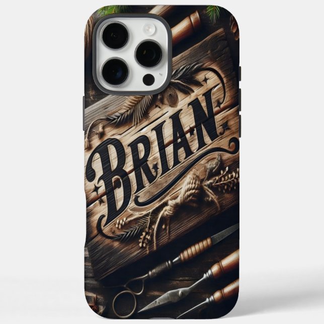 Coques Case-Mate iPhone Panneau rustique Brian (Verso)
