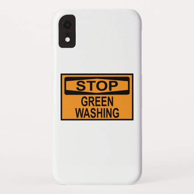 Coques Case-Mate iPhone Panneau Stop au Greenwashing (Dos)