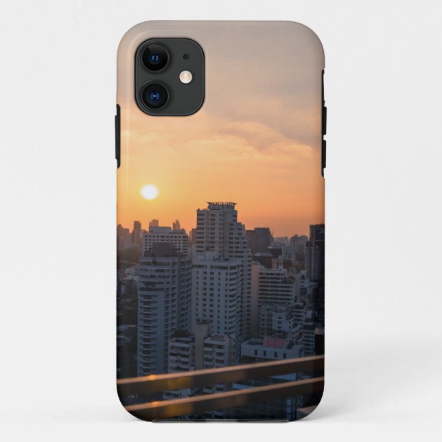 Coques Case-Mate iPhone Panorama du coucher du soleil à Bangkok (Dos)