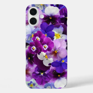 Coque Pour iPhone 16 Plus Pansies Colorées, Jolies Fleurs,
