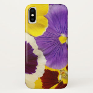 Coque iPhone X Pansies d'impression florales