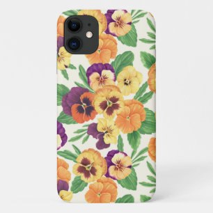 Case-Mate iPhone Case Pansies sur blanc cassé