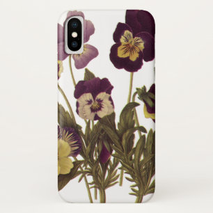 Coques Pour iPhone Pansies vintages en Fleur, Fleurs de Jardin Floral