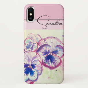 Case-Mate iPhone Case Pansy rose aquarelle Pansies floral Flower Phone
