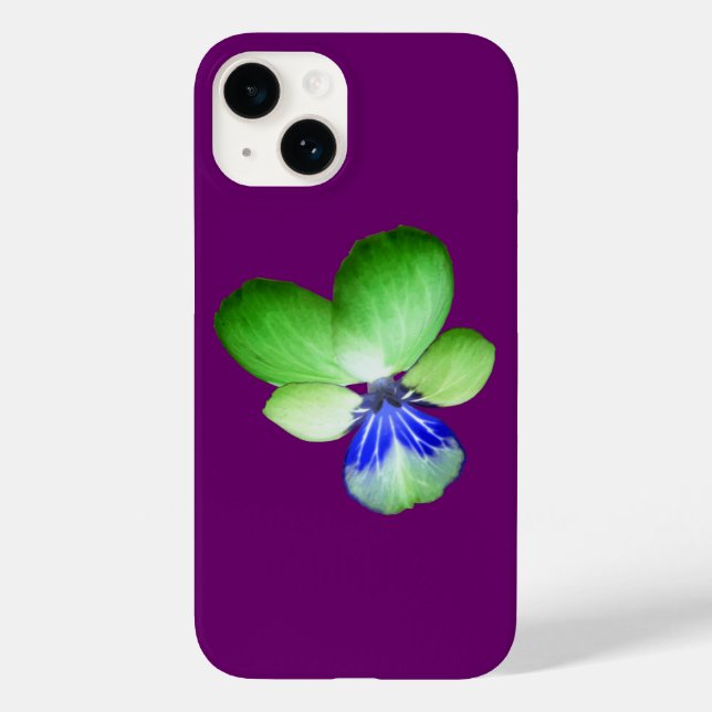 Coques Case-Mate iPhone Pansy vert et bleu (Verso)