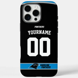 Coque iPhone 16 Pro Max Panthers personnalisées Jersey Football américain