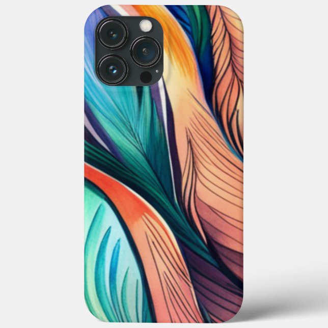 Coques Case-Mate iPhone Paon abstrait (Verso)
