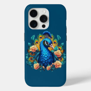 Coque Case-Mate iPhone Paon avec roses pêche