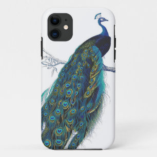Coque Case-Mate iPhone Paon bleu avec de belles plumes de queue
