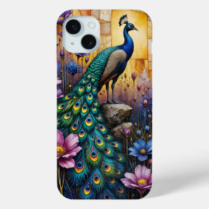 Coque Case-Mate iPhone Paon dans un paysage floral