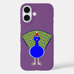 Coque Pour iPhone 16 Paon de Noël drôle