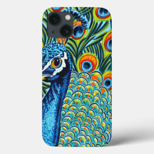 Etui iPhone 13 Paon emplumé I