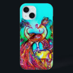 Coque Case-Mate iPhone PAONS AMOUREUX Rouge Bleu Turquoise Bleu Canard<br><div class="desc">Peinture aquarelle élégante et fantaisiste avec feuille d'or et d'argent . Voir plus de cadeaux personnalisés sur Zazzle. Créez des cadeaux personnalisés sur Zazzle. créez et achetez des produits personnalisés sur Zazzle</div>