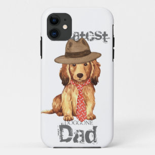 Coque iPhone 11 Papa à cheveux longs de teckel