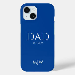 Coque Case-Mate iPhone Papa a établi le monogramme bleu