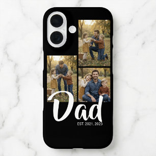 Coque Pour iPhone 16 Papa a établi un script moderne noir 3 Photo