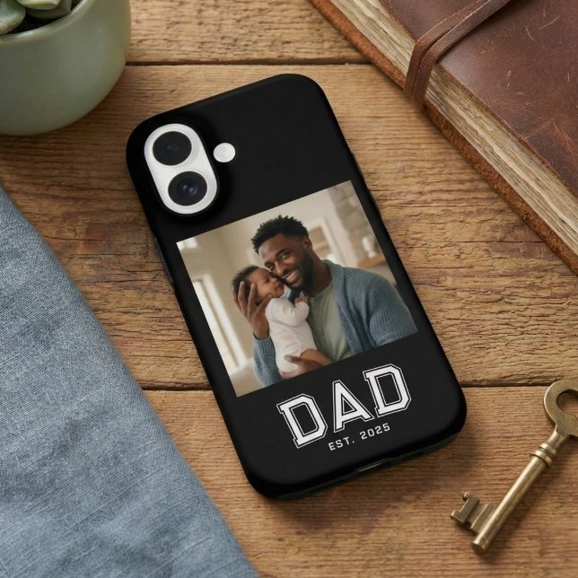 Coques Case-Mate iPhone Papa a établi une photo noire en gras (Créateur téléchargé)