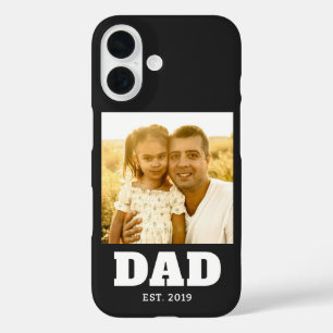 Coque Pour iPhone 16 Papa a établi une photo noire en gras