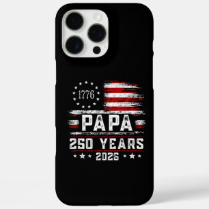 Coque iPhone 16 Pro Max Papa américain drapeau 250 ans 4 juillet Gran