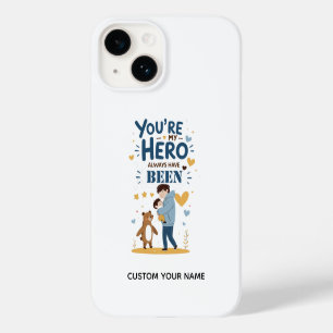 Coque Case-Mate iPhone Papa, mon héros pour toujours 💙 – Fête des Pères