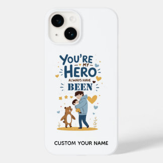 Coque Case-Mate iPhone Papa, mon héros pour toujours 💙 – Fête des Pères 