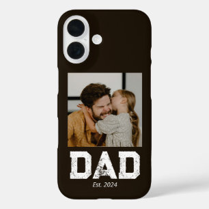 Coque Pour iPhone 16 Papa Noir Photo Audacieuse Établie