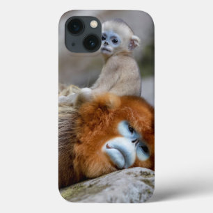 Case-Mate iPhone Case Papa singe à nez doré avec bébé