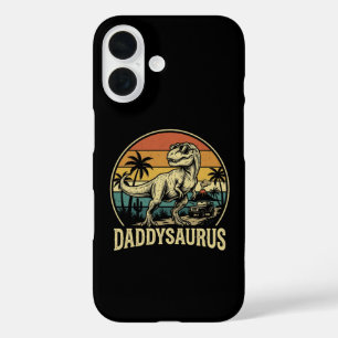 Coque Pour iPhone 16 Papa Trex Dinosaure Papasaurus Rétro Fête des Père