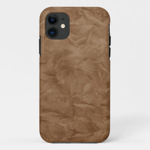 Coque iPhone 11 PAPIER Arrière - plan TEXTURE - marron sale
