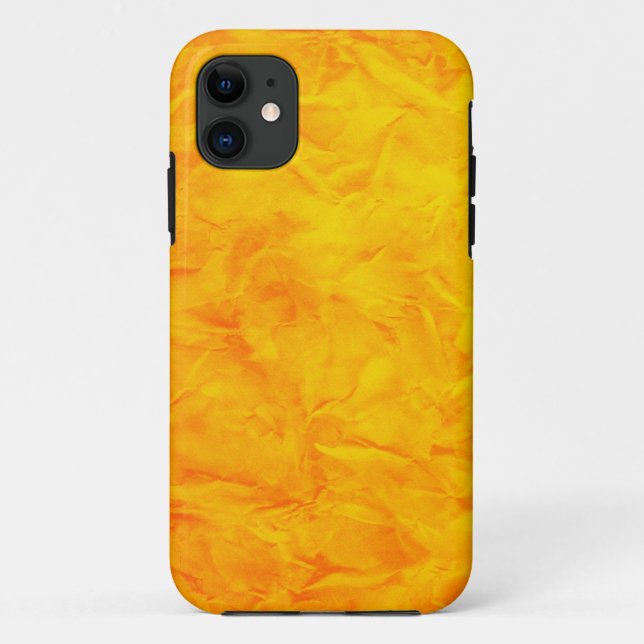 Coques Case-Mate iPhone PAPIER Arrière - plan TEXTURE - orange jaune (Dos)