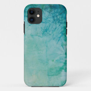Coque iPhone 11 Papier avec l'abrégé sur bleu, vert, et noir
