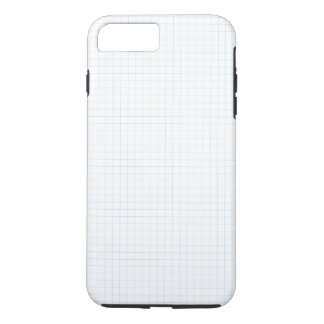 Coque iPhone 8 Plus/7 Plus Papier de graphique bleu et blanc