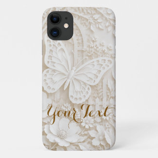 Case-Mate iPhone Case Papier découpé élégant papillon avec cadre floral