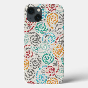 iPhone 13 Case Papier fripé par fantaisie de broderie