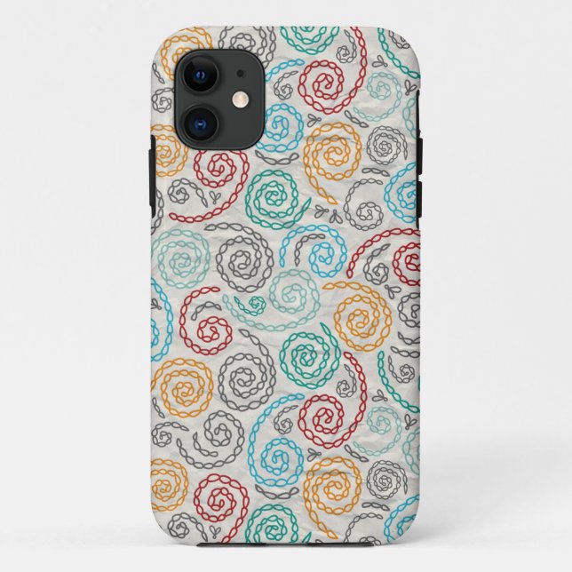 Coques Case-Mate iPhone Papier fripé par fantaisie de broderie (Dos)