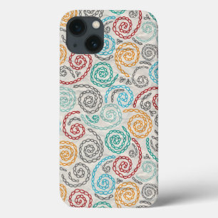 iPhone 13 Case Papier fripé par fantaisie de broderie