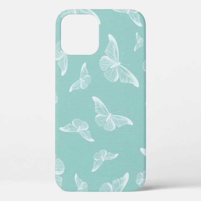 Coques Case-Mate iPhone Papier numérique motif papillon (Verso)