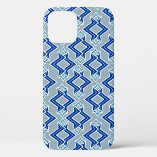 Etui iPhone Case-Mate Papier peint Art Déco gris et bleu