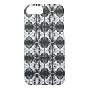 Coque iPhone 7 Papier peint Art Déco motif - noir et blanc