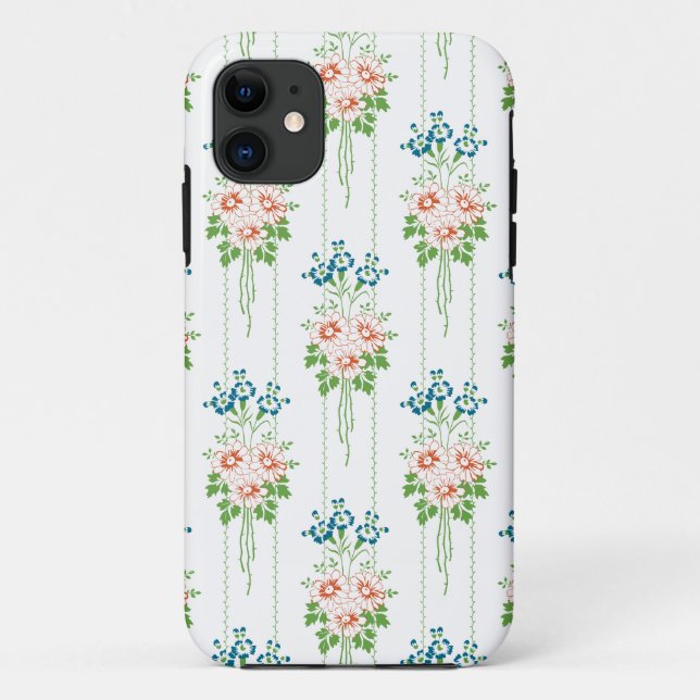 Coques Case-Mate iPhone Papier peint baroque Bouquet de fleurs... (Dos)