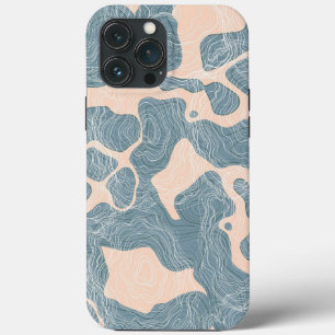 Case-Mate iPhone Case Papier peint carte de texture motif lignes d'art a