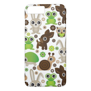 Coques Pour iPhone papier peint d'animal de lapin de tortue de cerfs