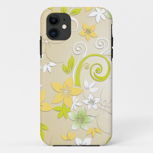 Coques Case-Mate iPhone Papier peint fleurs 3 (Dos)