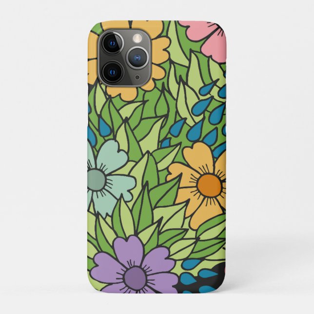 Coques Case-Mate iPhone Papier peint floral de charme (Dos)
