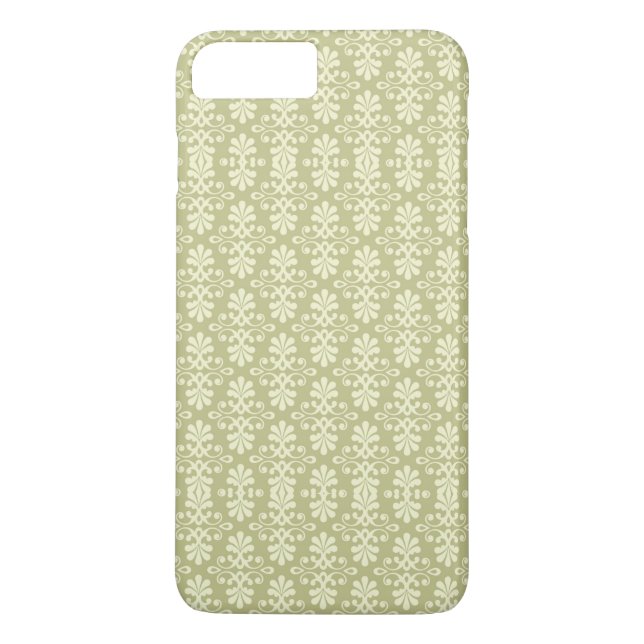 Coques Case-Mate iPhone Papier peint floral de damassé (Dos)