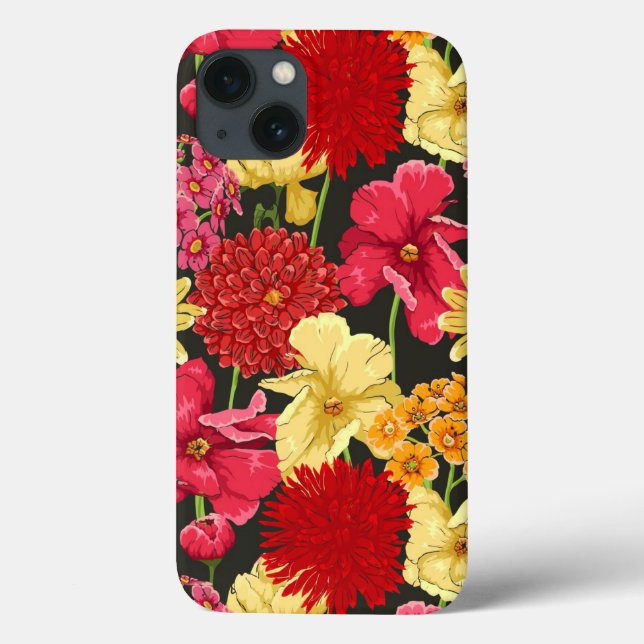 Coques Case-Mate iPhone Papier peint floral en aquarelle (Verso)